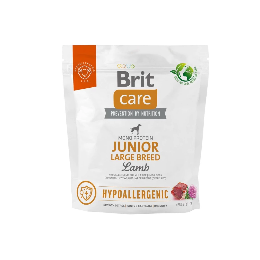 Сухой корм Brit Care Dog Hypoallergenic Junior Large Breed для молодых крупных пород, с ягненком,1 кг
