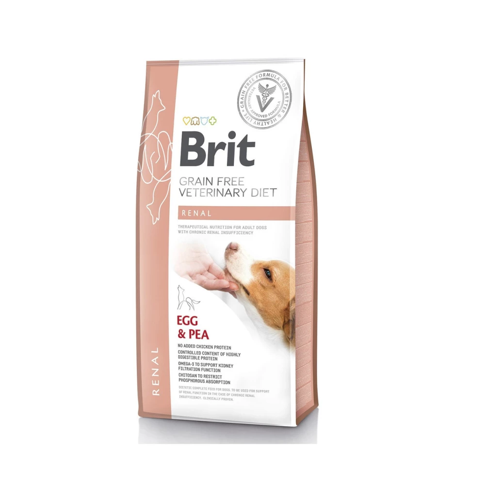 Brit Veterinary Diet Renal Egg & Pea Сухой корм для взрослых собак при почечной недостаточности, с яйцом 2кг