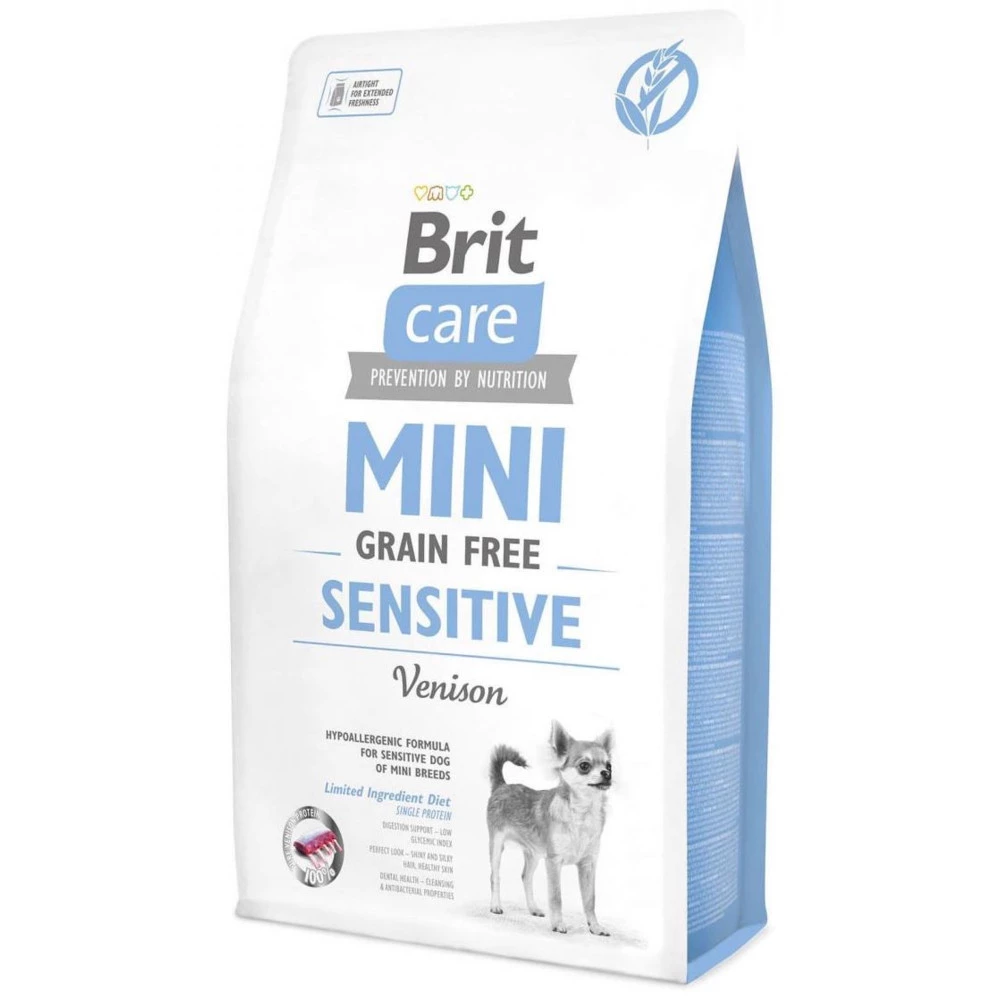 Brit care Mini GF Sensitive Venison Сухой корм для собак миниатюрных пород с чувствительным пищеварением 2кг