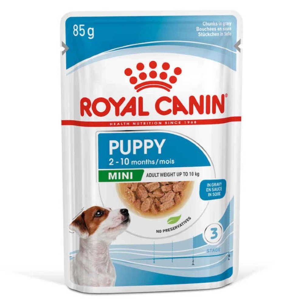 Royal Canin Mini Puppy Консервированный корм для щенков мелких пород (кусочки в соусе) 85г
