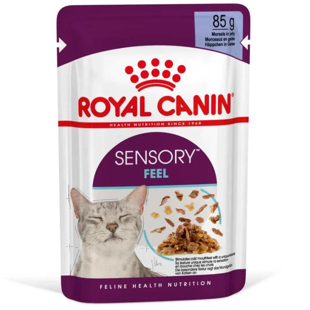 Royal Canin Sensory Feel in Jelly Корм для кошек, стимулирующий ротовую полость (кусочки в желе) пауч 85г