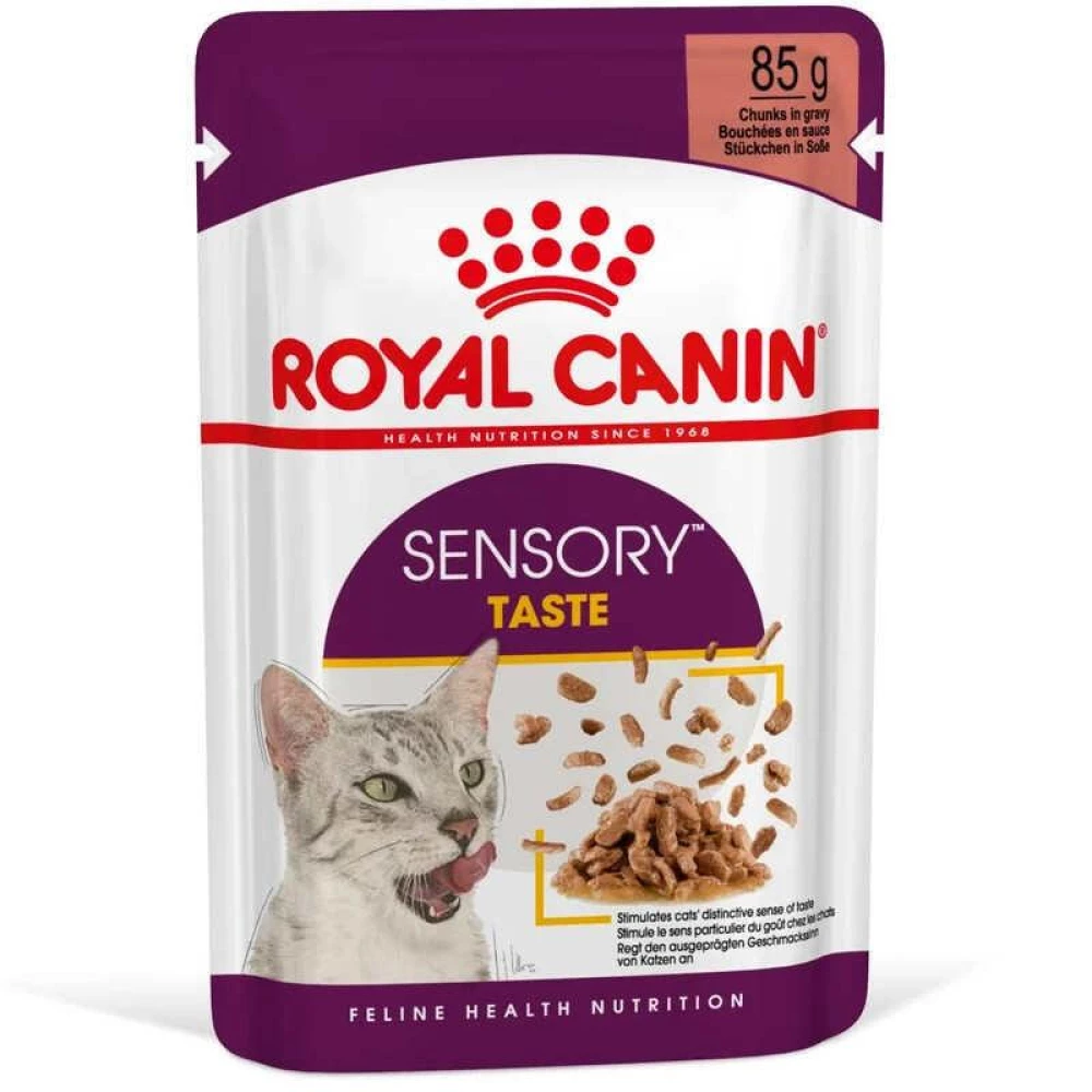 Royal Canin Sensory Taste in Gravy Корм для взрослых кошек, стимулирующий вкусовые рецепторы (соус) пауч 85г