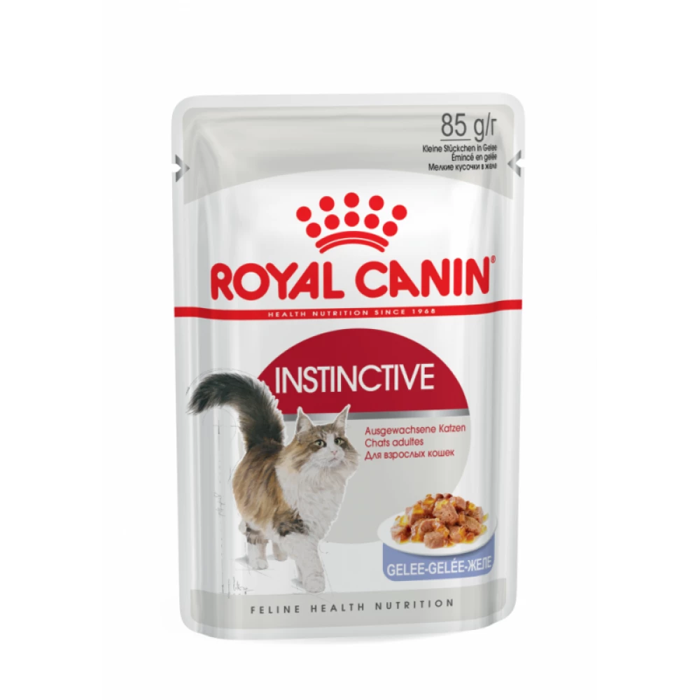 Royal Canin Instinctive in jelly Консервированный корм для кошек старше 1 года (кусочки в желе) пауч 85г