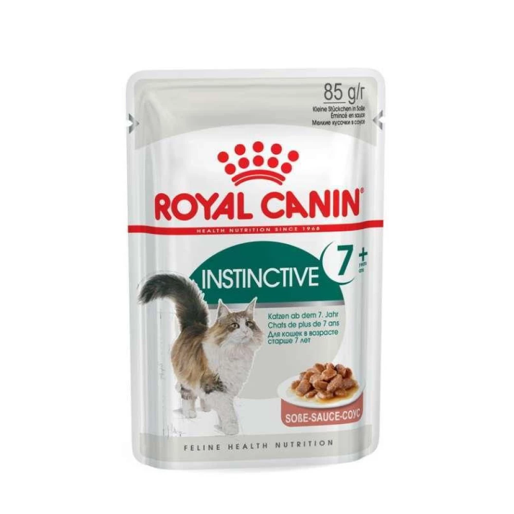 Royal Canin Instinctive 7+ Консервированный корм для кошек старше 7 лет (кусочки в соусе) 85г