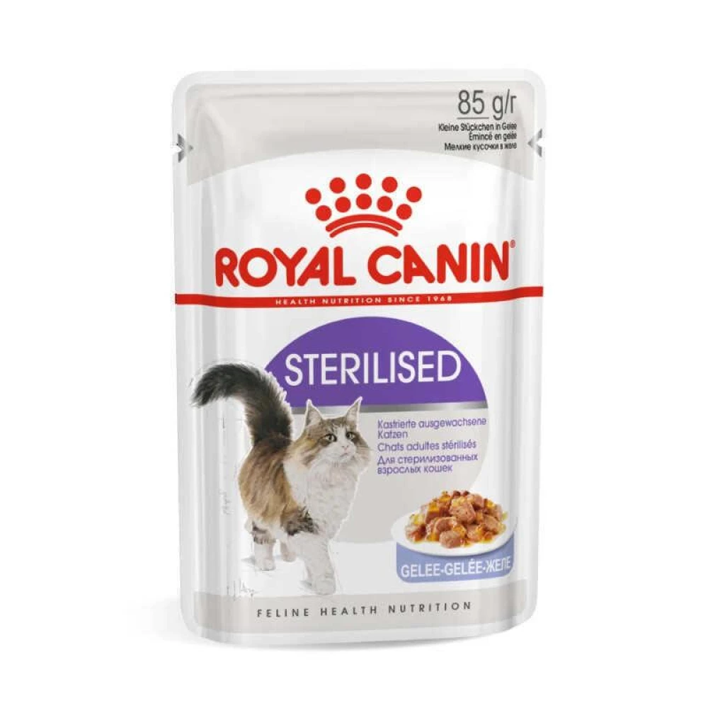 Royal Canin Sterilised in Jelly Консервированный корм для взрослых стерилизованных кошек (кусочки в желе) 85г