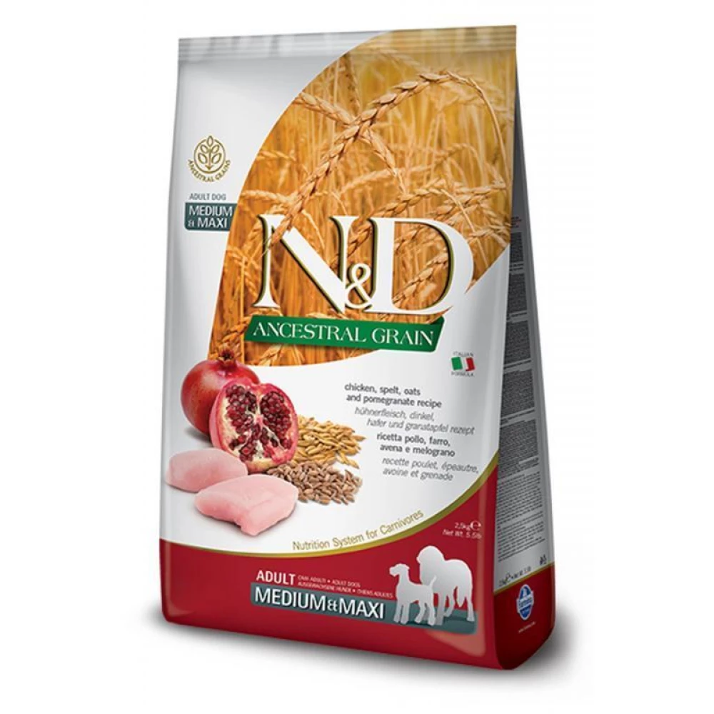 Farmina N&D LG Adult Medium & Maxi Chicken Сухой корм для средних и крупных собак с курицей 2,5 кг