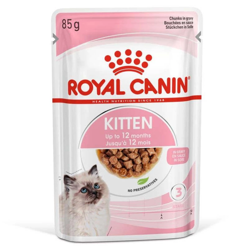 Royal Canin Kitten Instinctive Консервированный корм для котят (кусочки в соусе) пауч 85г