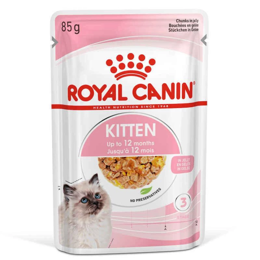 Royal Canin Kitten Instinctive Консервированный корм для котят (кусочки в желе) пауч 85г