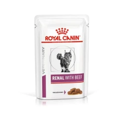 Royal Canin Veterinary Renal with Beef Влажный корм для кошек при почечной недостаточности (в соусе) пауч 85г Royal Canin Veterinary Renal with Beef Влажный корм для кошек при почечной недостаточности (в соусе) пауч 85г