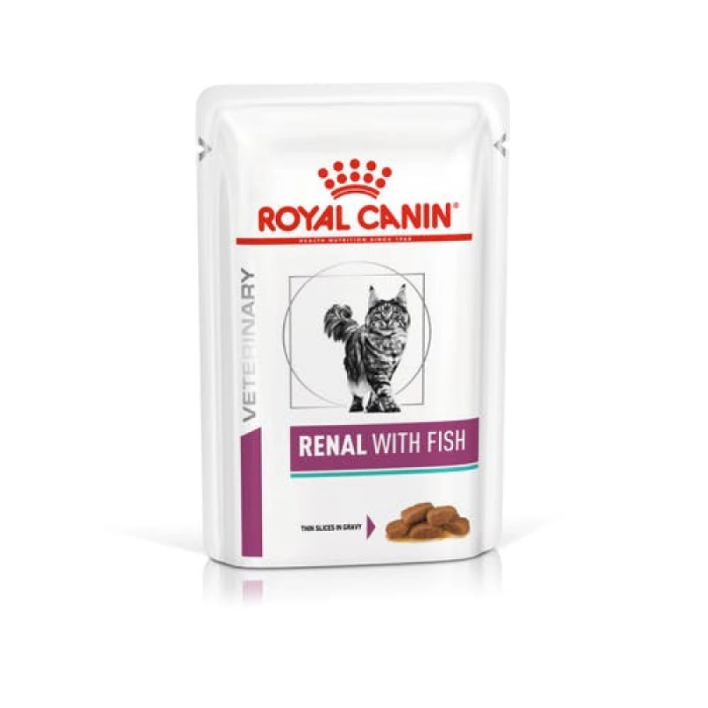 Royal Canin Veterinary Renal with Fish Влажный корм для кошек при почечной недостаточности (в соусе) пауч 85г