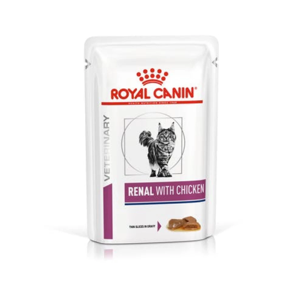 Royal Canin Veterinary Renal with Chicken Влажный корм для кошек при почечной недостаточности (соус) пауч 85г