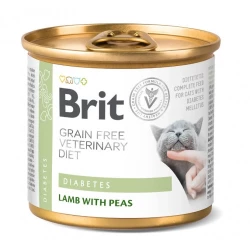 Brit Veterinary Diets GF Cat Diabetes Влажный корм для кошек с заболеванием сахарным диабетом, ягненок 200г