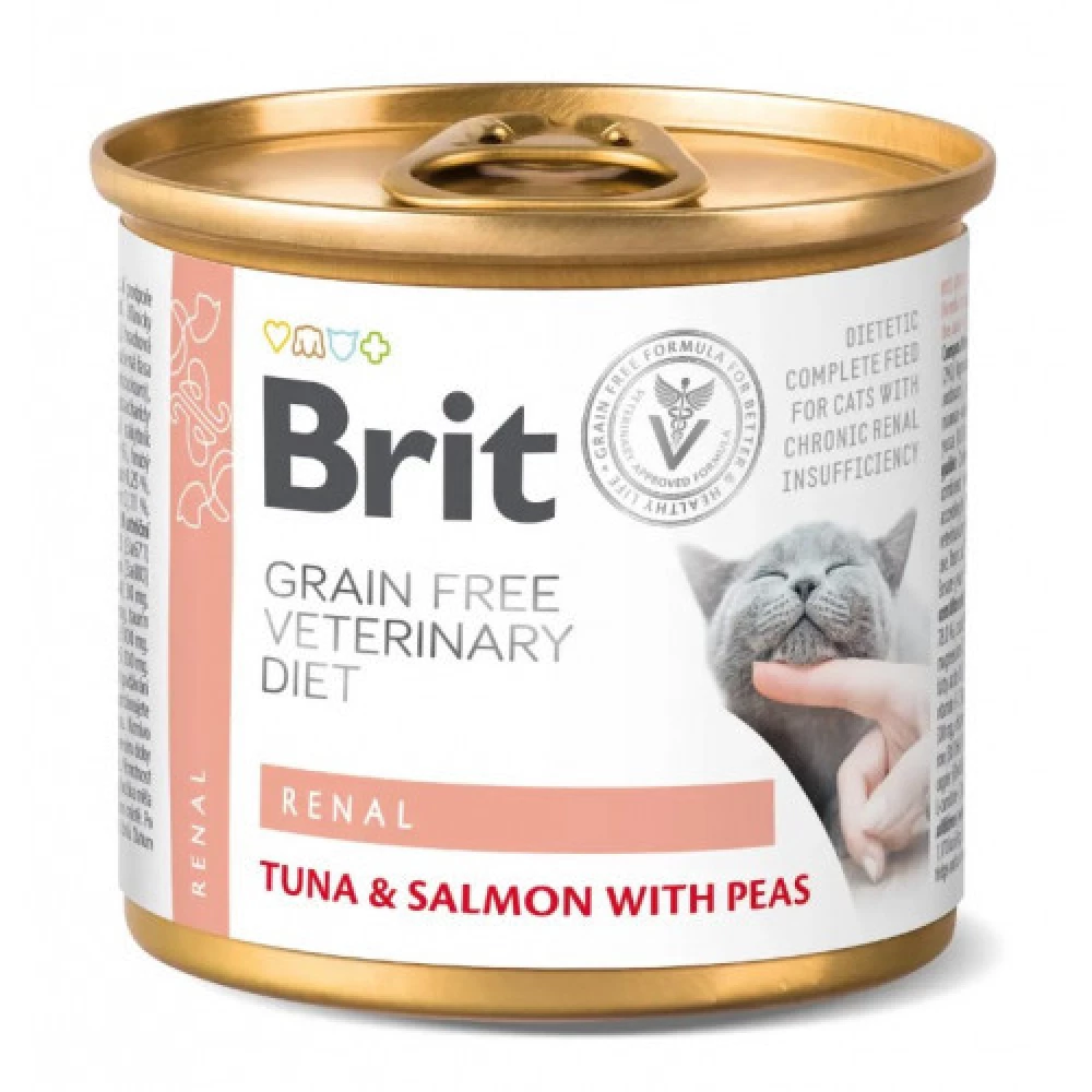 Brit Veterinary Diets GF Cat Renal Влажный корм для кошек с хронической почечной недостаточностью 200г