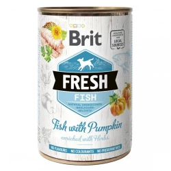 Brit fresh Fish with Pumpkin Влажный корм консерва для собак, рыба 400 г