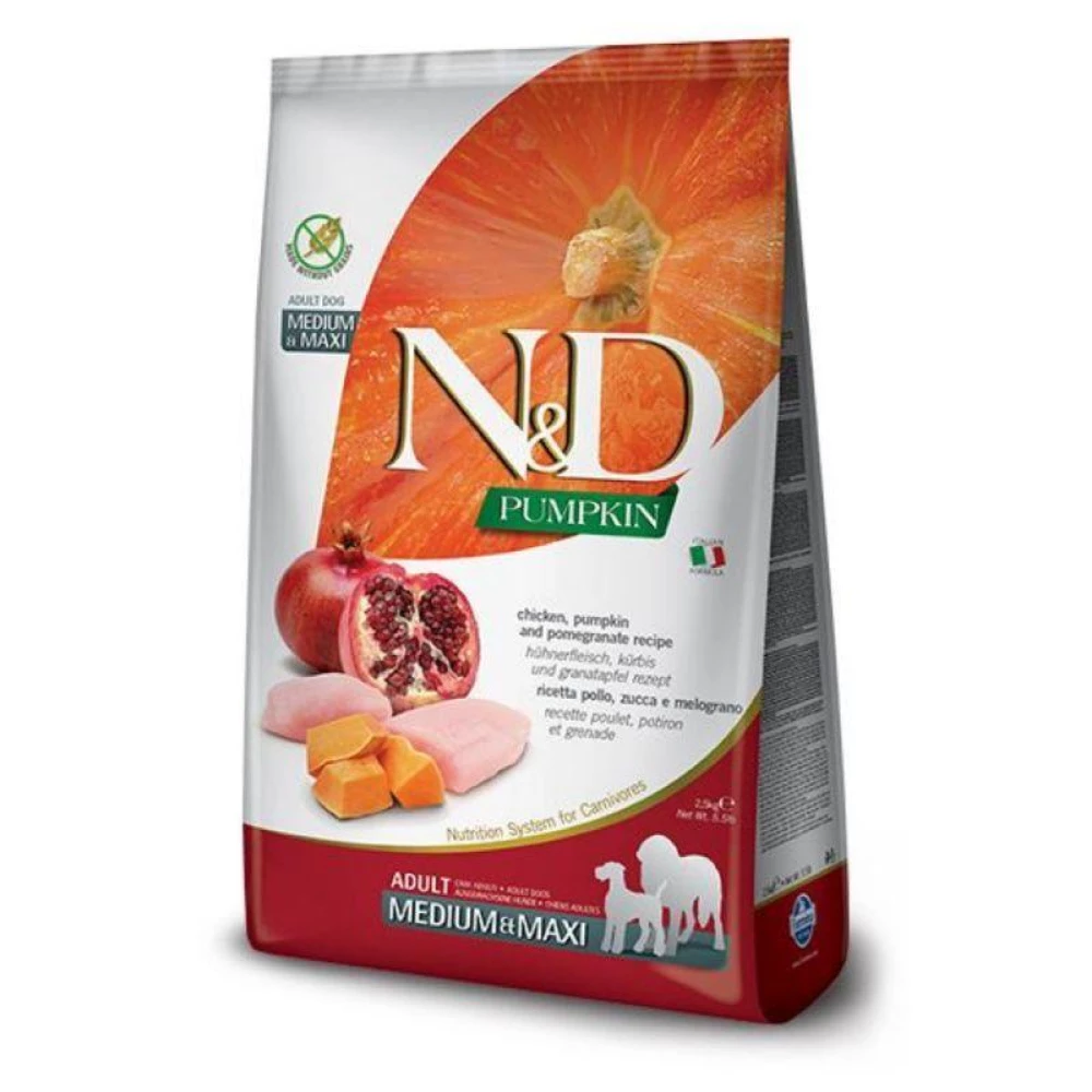 Farmina N&D GF Dog Adult Medium & Maxi Chicken Сухой корм для взрослых собак средних и крупных пород 2,5 кг