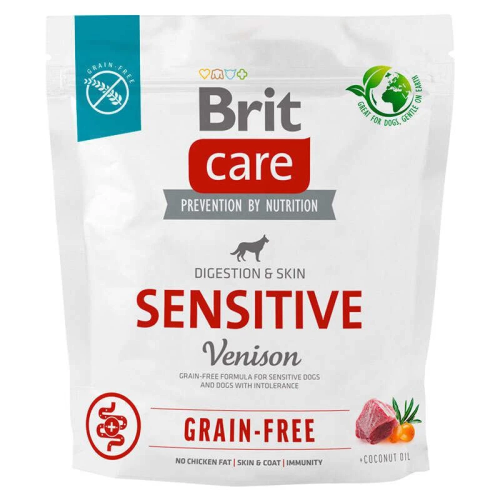 Brit care Dog GF Sensitive Сухой беззерновой корм с олениной для собак с чувствительным пищеварением 1кг