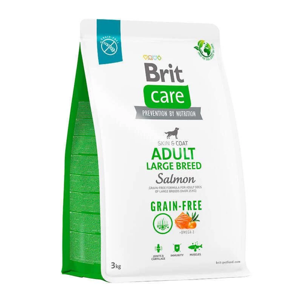 Brit care Dog Grain-free Adult Large Breed Сухой беззерновой корм с лососем для собак больших пород 3кг