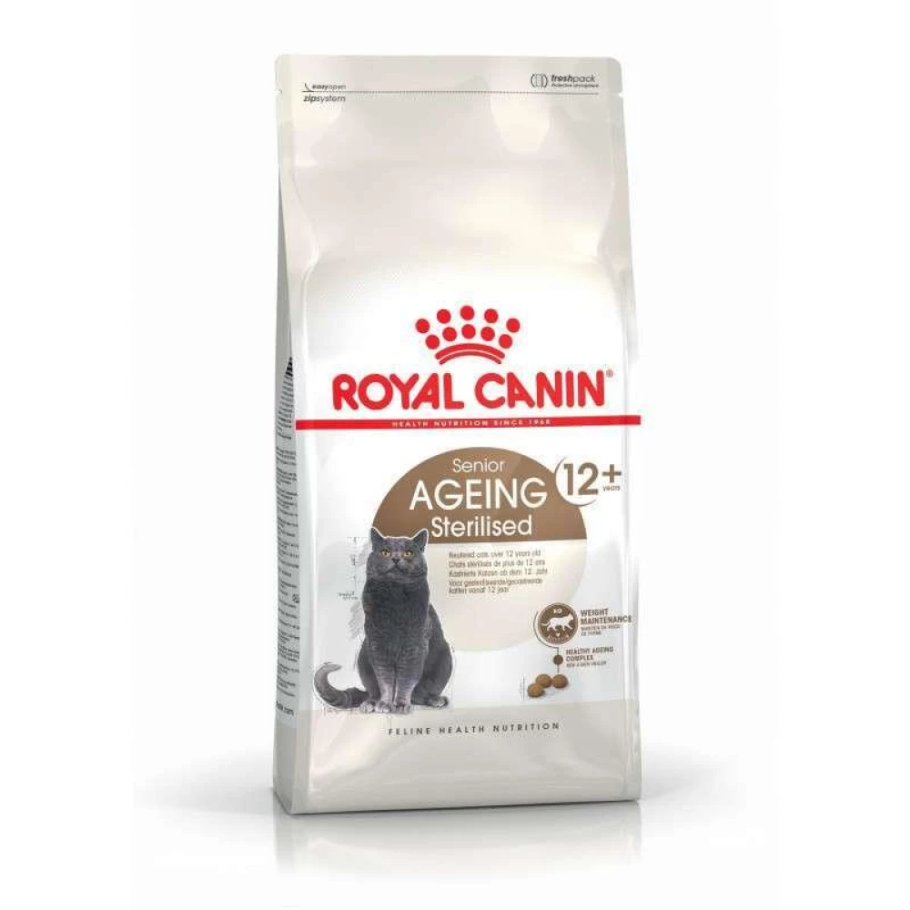 Royal Canin Sterilised 12+ Сухой корм с мясом птицы для стерилизованных котов  и кошек старше 12 лет 2кг