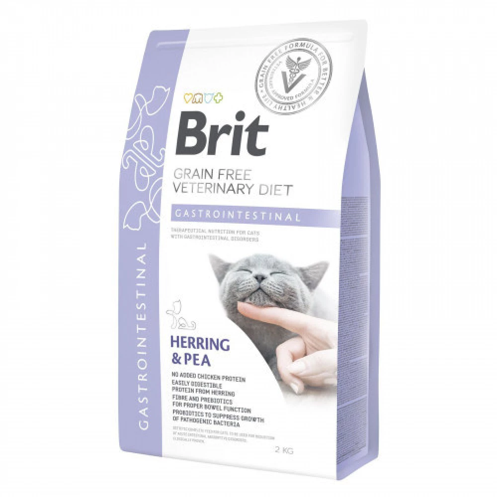 Brit Veterinary Diets GF Gastrointestinal Сухой корм для кошек, при заболеваниях ЖКТ 2кг