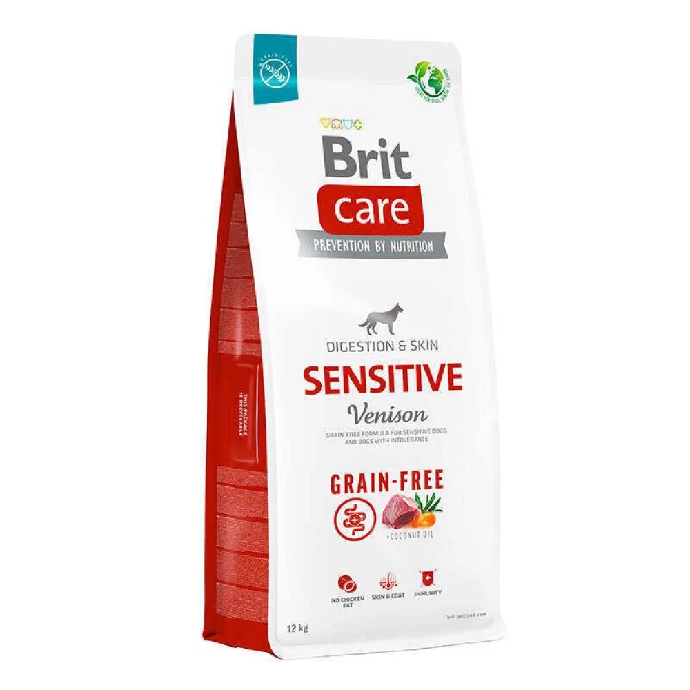 Brit care Dog GF Sensitive Сухой беззерновой корм с олениной для собак с чувствительным пищеварением 12кг