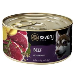 Savory Dog Gourmand Вeef Влажный корм из мяса говядины для взрослых гурманских собак 200г Savory Dog Gourmand Вeef Влажный корм из мяса говядины для взрослых гурманских собак 200г