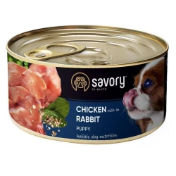 Savory Chicken Rabbit Puppy Влажный корм с кролем и курицей для щенков 200г Savory Chicken Rabbit Puppy Влажный корм с кролем и курицей для щенков 200г