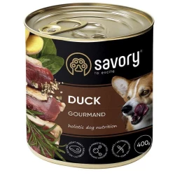 Savory Dog Gourmand Duck Влажный корм с уткой для взрослых собак гурманов всех пород 400г Savory Dog Gourmand Duck Влажный корм с уткой для взрослых собак гурманов всех пород 400г