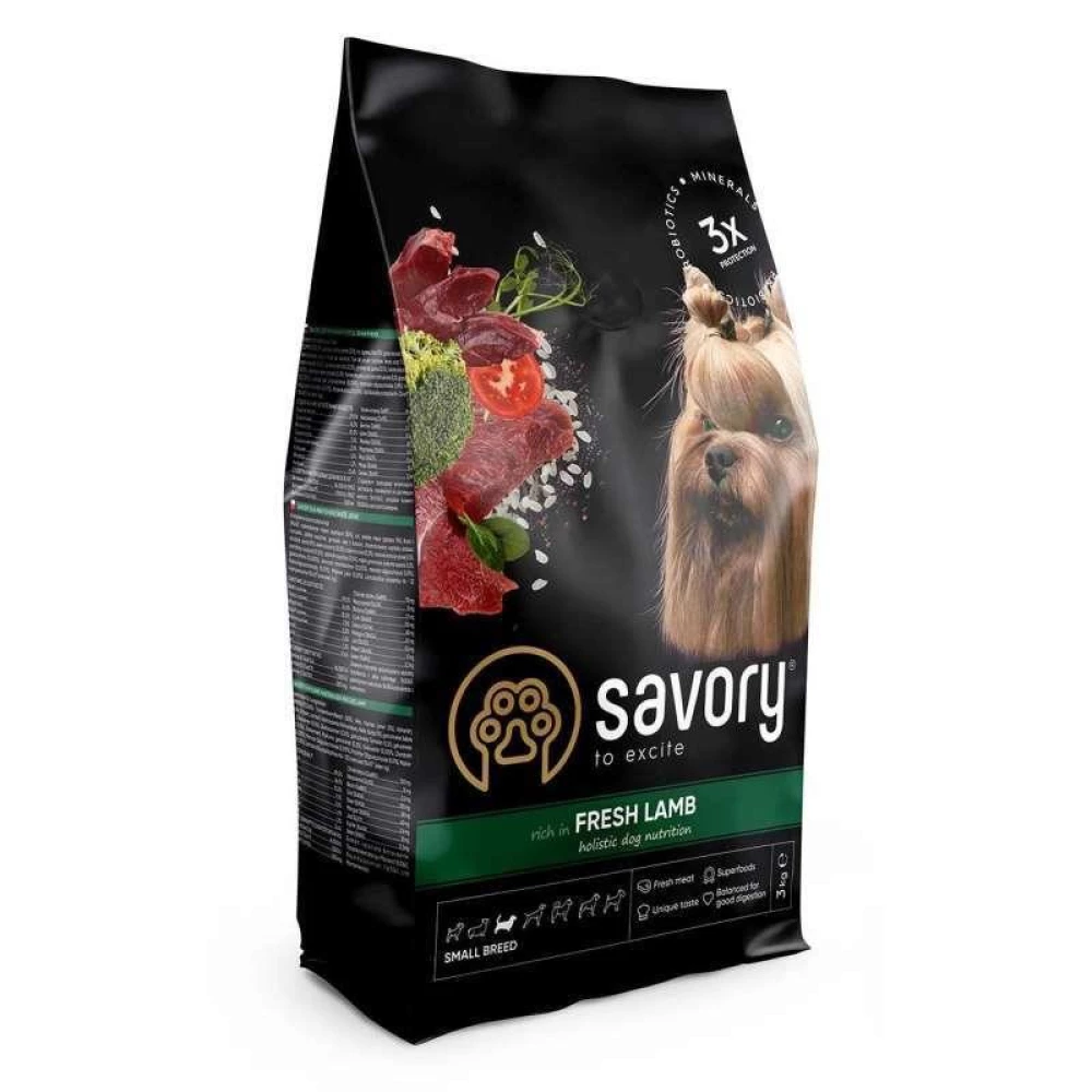 Savory Fresh Lamb Adult Small Breeds Сухой корм из свежего мяса ягненка для собак малых пород 1кг
