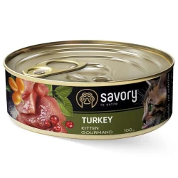 Savory Turkey Kitten Влажный корм c индейкой для котят всех пород 100г Savory Turkey Kitten Влажный корм c индейкой для котят всех пород 100г