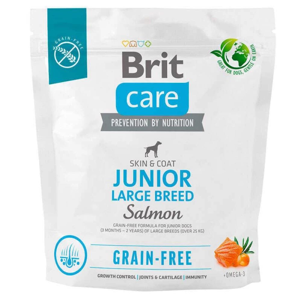Brit care GF Junior Large Breed Salmon and Potato Сухой корм для молодых собак больших пород с лососем 1кг
