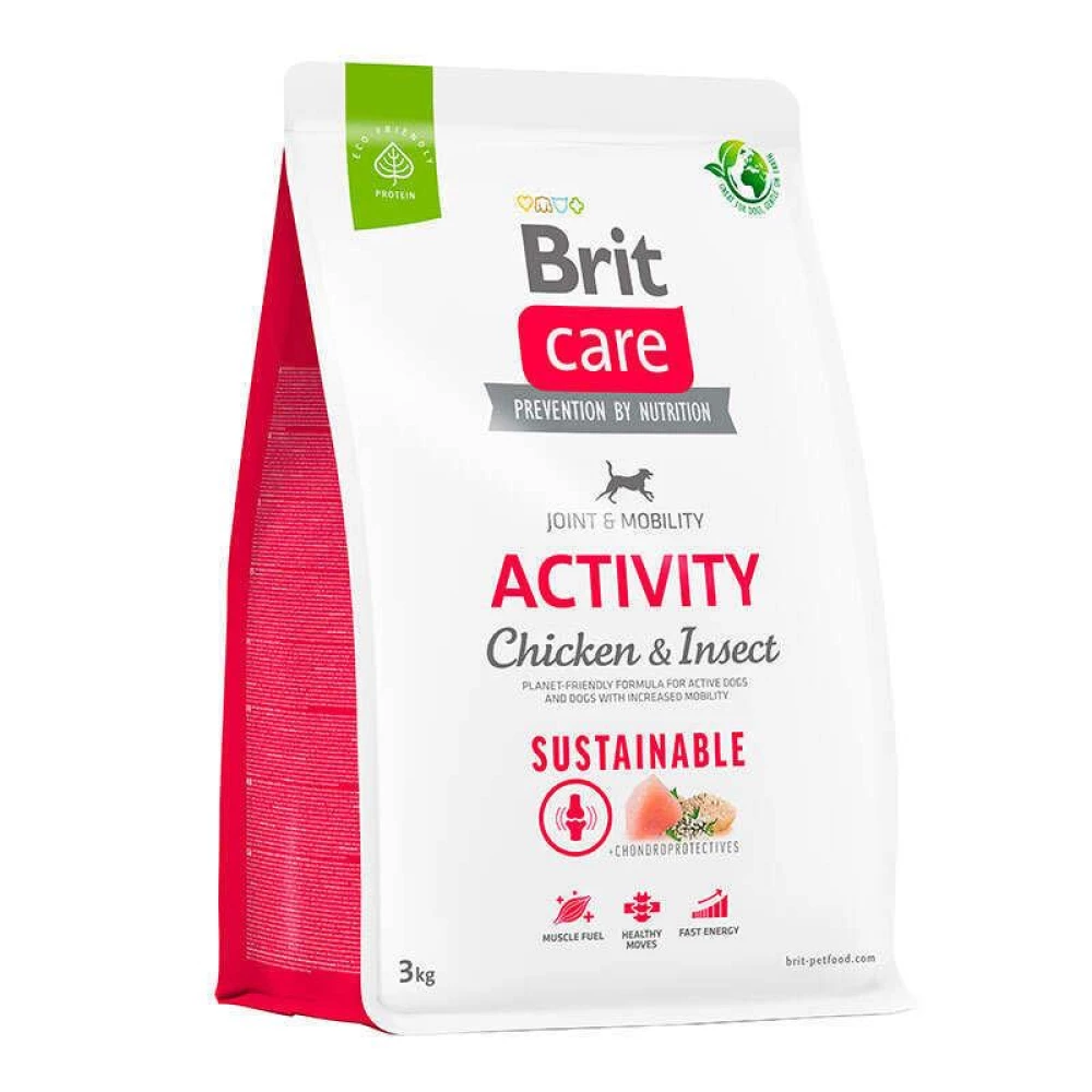 Brit care Dog Sustainable Activity Сухой корм с курицей и насекомыми для собак с повышенной активностью 3кг