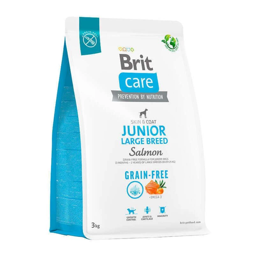 Brit care GF Junior Large Breed Salmon and Potato Сухой корм для молодых собак больших пород с лососем 3кг