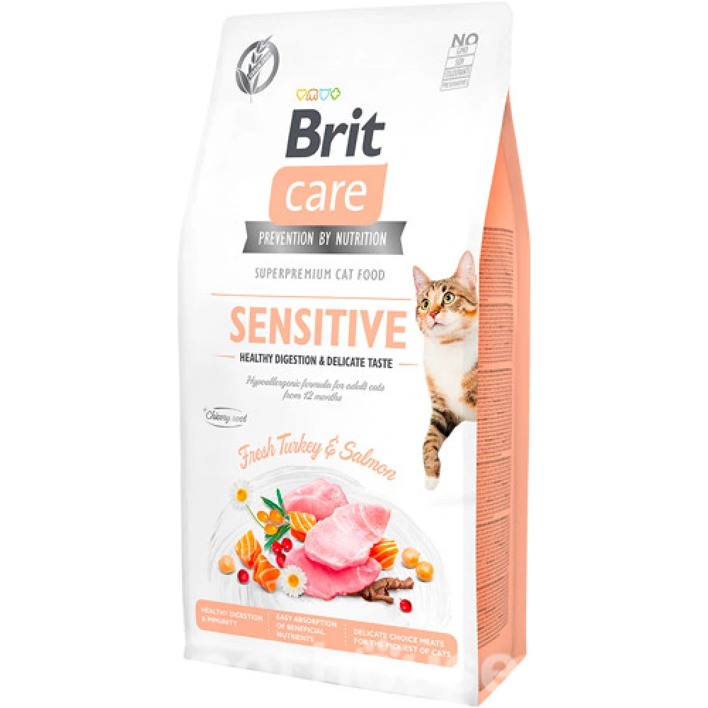 Brit care GF Sensitive Healthy Digestion & Delicate Taste Корм для кошек с чувствительным пищеварением 7кг