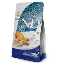 Farmina N&D Ocean LG Adult Cat Cod Сухой корм для взрослых кошек с треской и апельсином, низкозерновой 1,5 кг Farmina N&D Ocean LG Adult Cat Cod Сухой корм для взрослых кошек с треской и апельсином, низкозерновой 1,5 кг