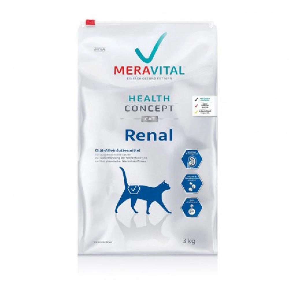 Mera MVH Renal Лечебный корм для кошек при болезнях почек 3кг