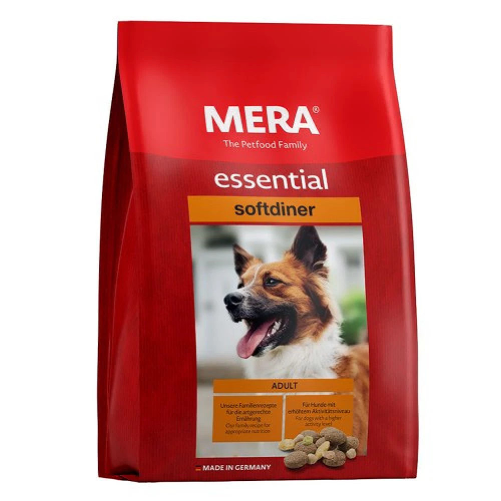 Mera Essential Sofdiner Корм для активных собак с мясом птицы в гранулах разного размера 12,5кг