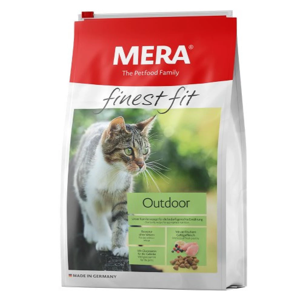 Mera Finest Fit Outdoor Корм для кошек, гуляющих на улице, с птицей и лесными ягодами, беззерновой 10кг