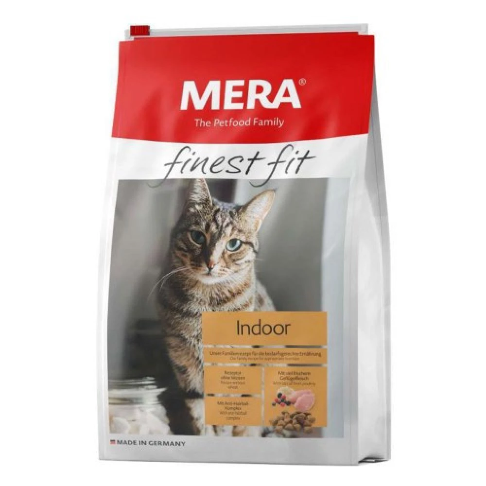 Mera Finest Fit Indoor Корм для квартирных кошек с мясом птицы и лесными ягодами без содержания пшеницы 10кг