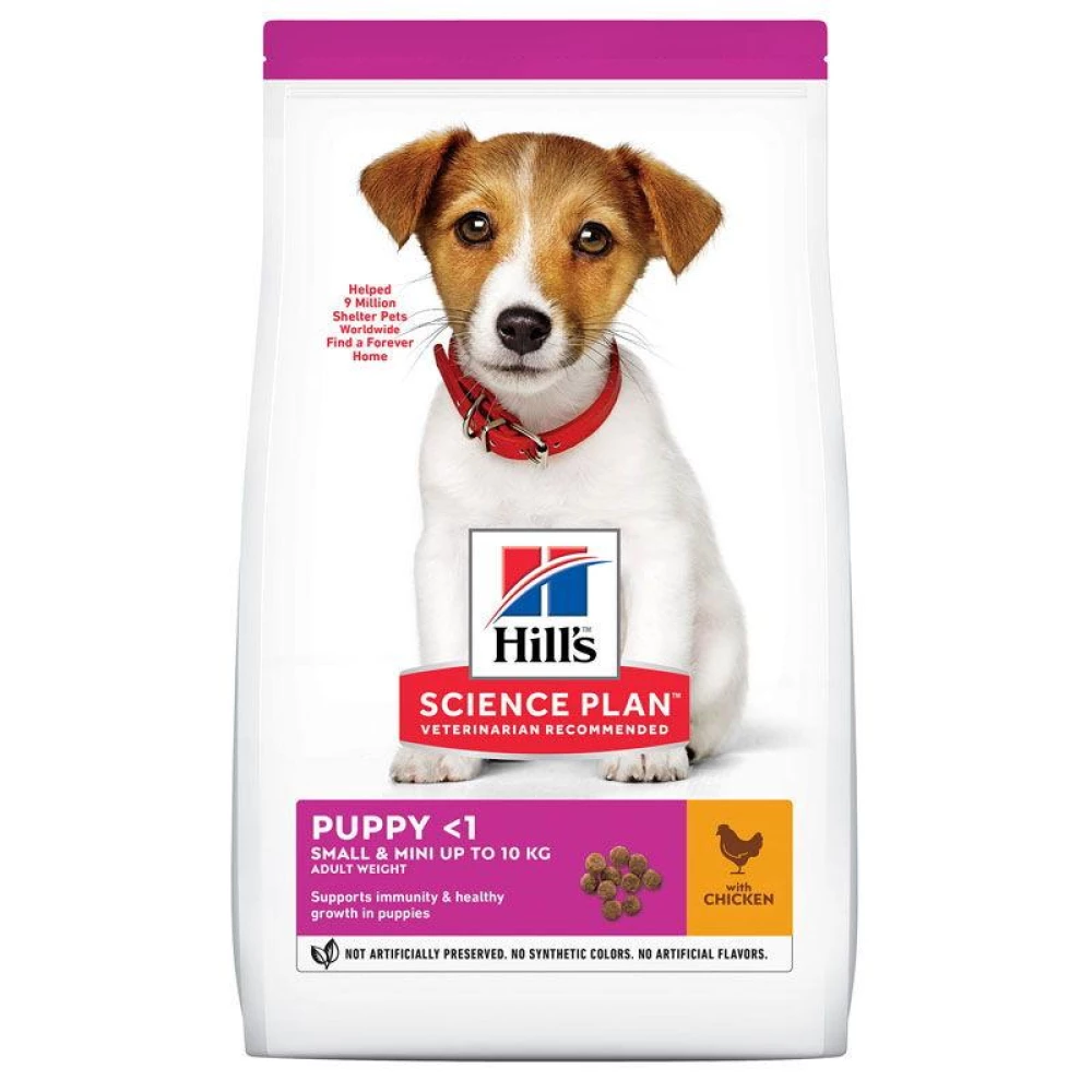 Hill“s SP Puppy Small & Mini with Chicken Сухой корм с курицей для щенков малых и миниатюрных пород 300г