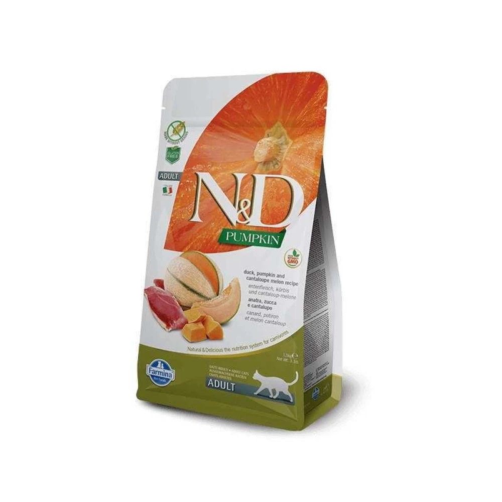 Farmina N&D GF Pumpkin Duck & Cantalupe Adult Сухой корм для взрослых кошек с уткой и тыквой 300г