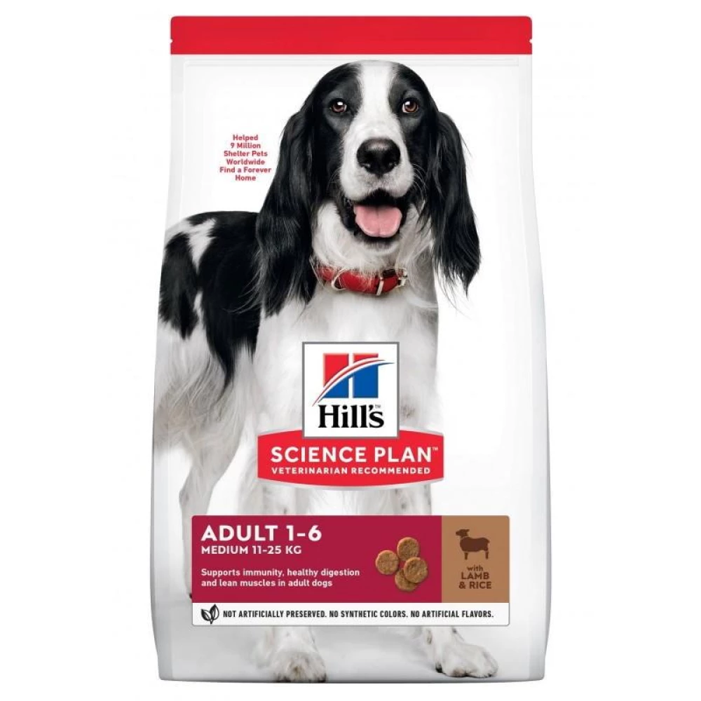 Hill“s SP Adult Medium with Lamb & Rice Сухой корм с ягненком и рисом для взрослых собак средних пород 2,5 кг