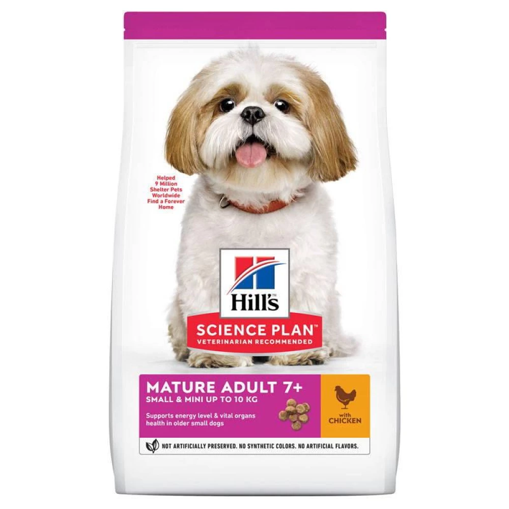 Hill“s SP Adult 7+ Small & Mini Chicken Корм для собак старше 7 лет мелких и миниатюрных, курица 6кг
