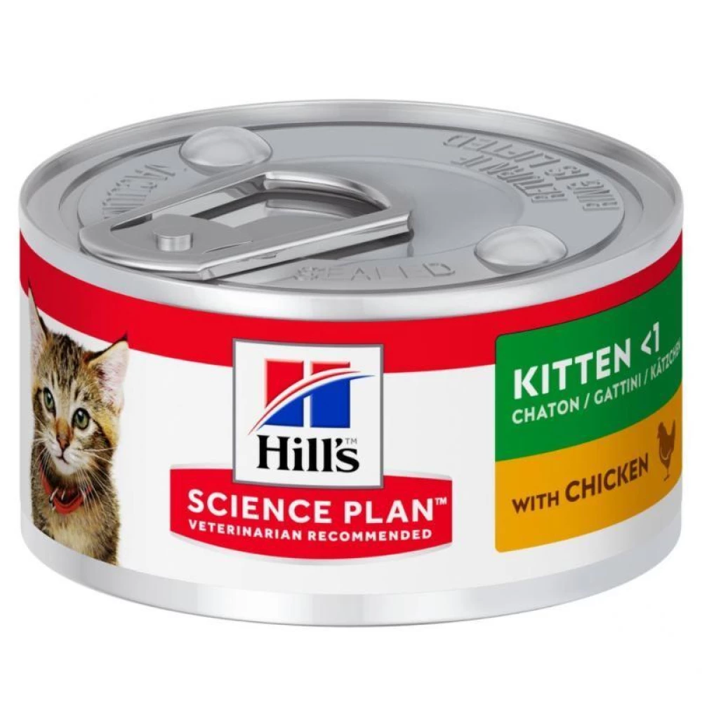 Hill“s SP Wet Feline Kitten Chicken Консервированный корм с курицей для котят 85г