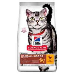 Hill“s SP Hairball Indoor Adult Cat with Chicken Сухой корм с курицей для взрослых домашних кошек 3кг