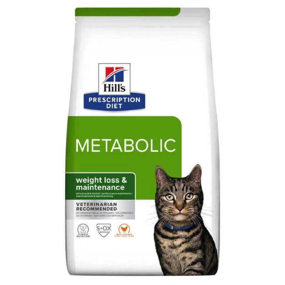 Hill“s PD Metabolic Weight Loss Корм-диета с курицей для кошек, страдающих ожирением, избыточный вес 3кг