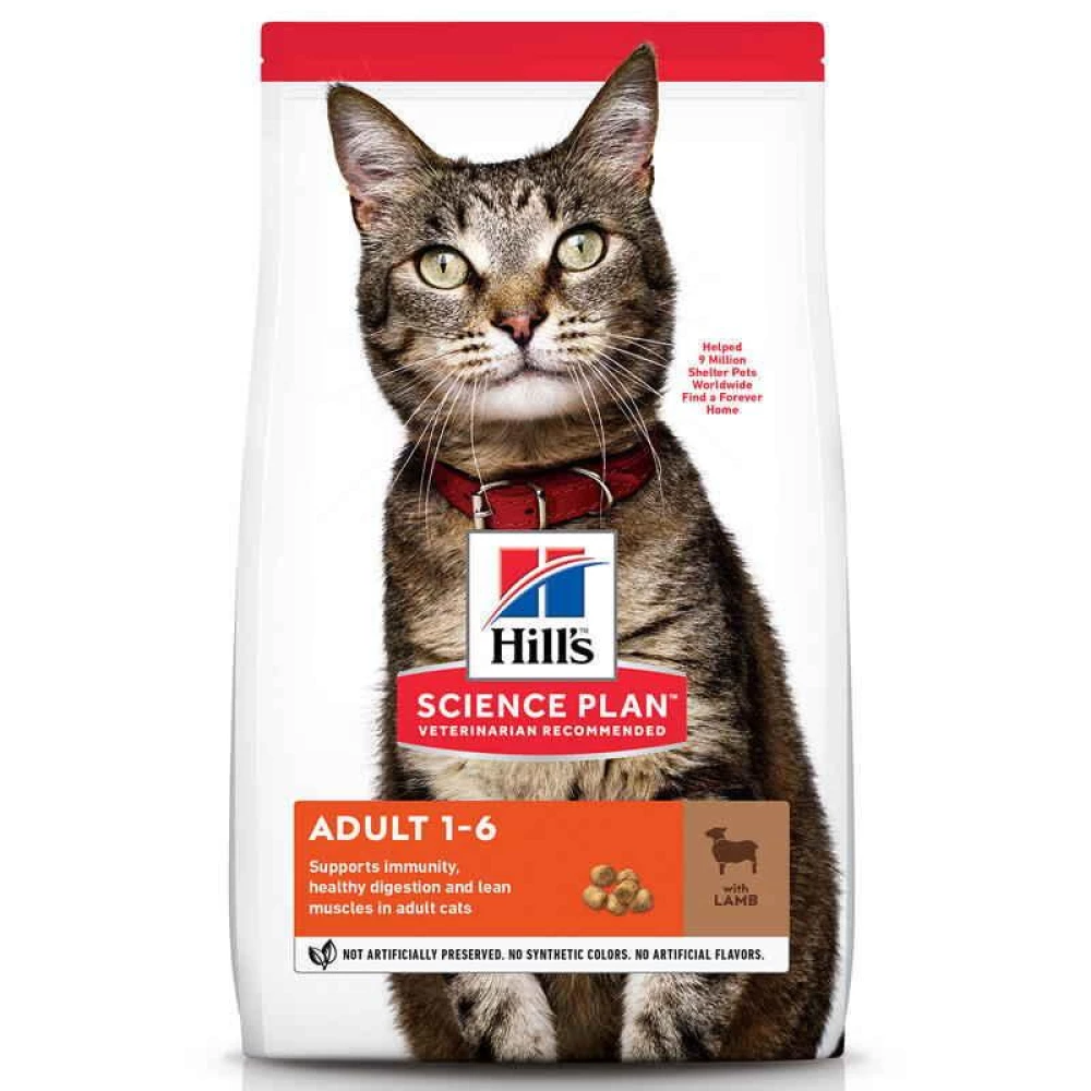 Hill“s SP Adult with Lamb Сухой корм с ягненком для взрослых кошек 10кг