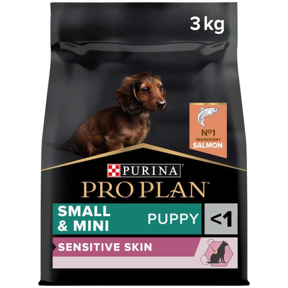 Pro Plan Small&Mini Puppy Sensitive Skin Сухой корм для щенков мелких пород с чувствительной кожей, лосось 3кг