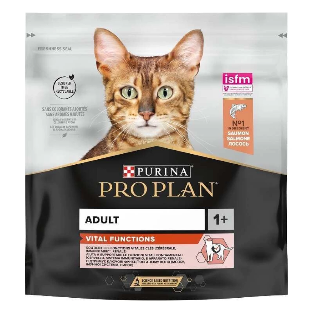 Purina Pro Plan Vital Functions Adult Salmon Сухой корм с лососем для взрослых кошек 400г
