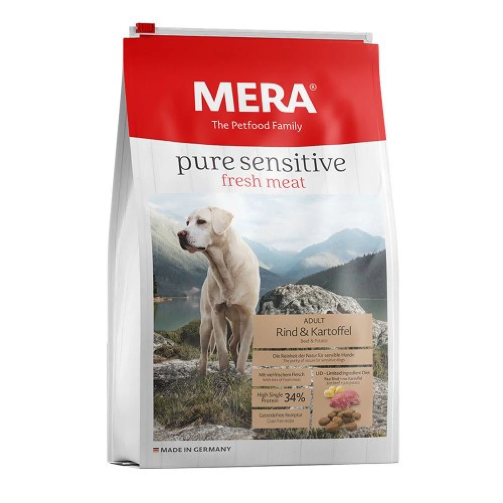 Mera PS Adult Fresh Meat Rind & Kartofeel Корм для взрослых собак со свежим мясом говядины беззерновой 1кг