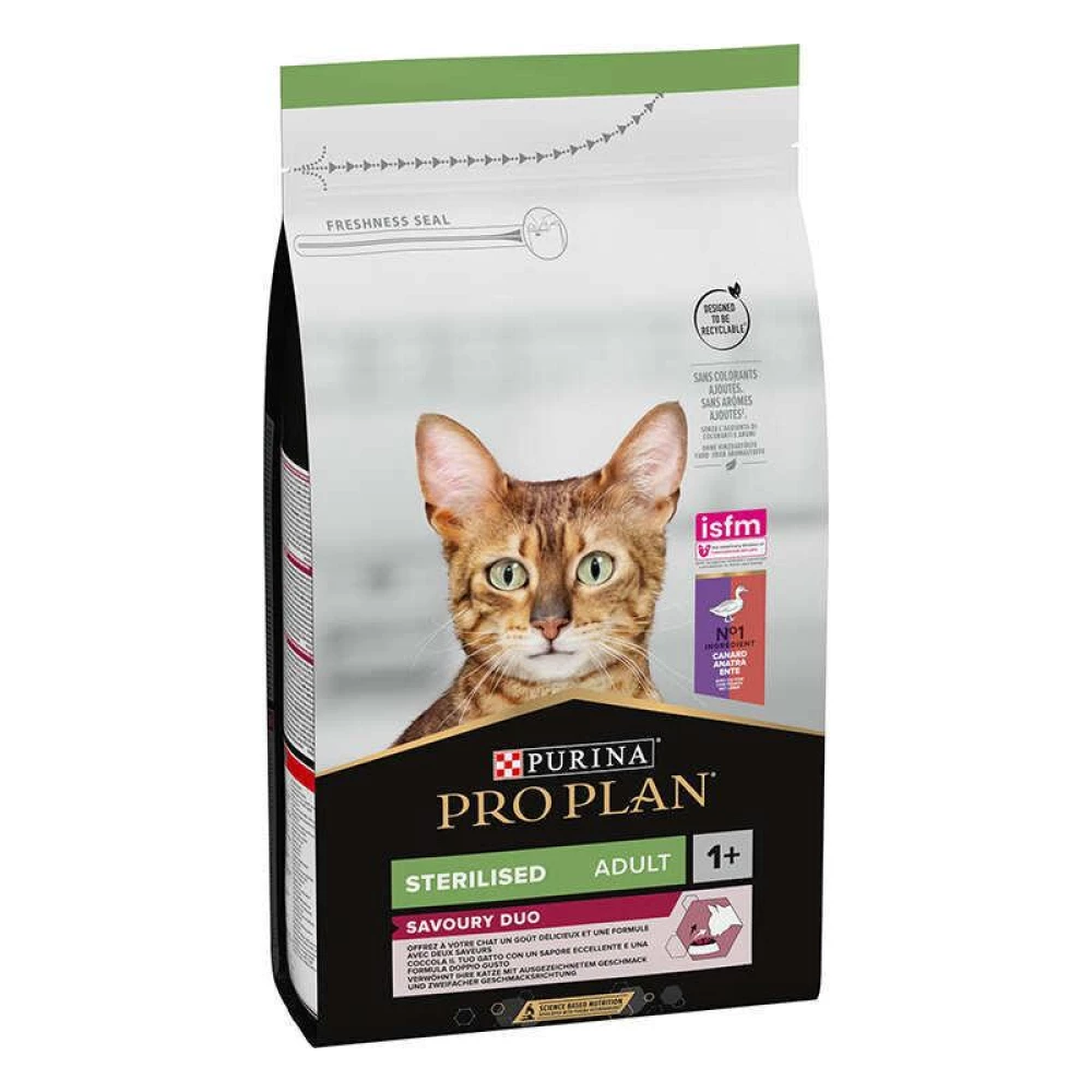 Pro Plan Sterilised Adult Duck with Liver Сухой корм с уткой и печенью для стерилизованных кошек 1,5 кг